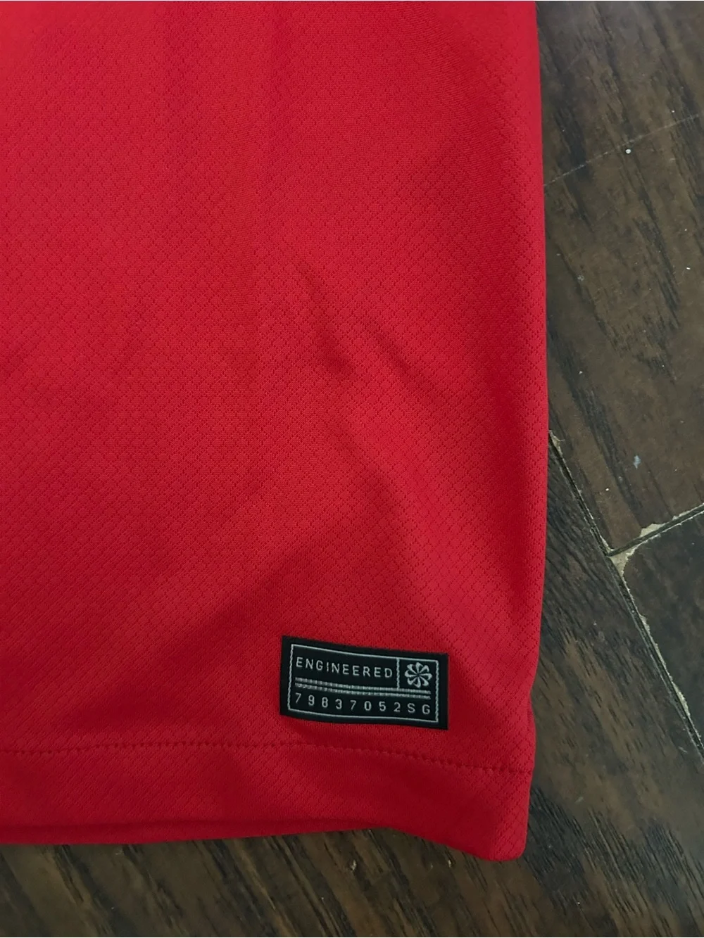 Nike Red and White Kids Soccer Jersey with Poland Tag